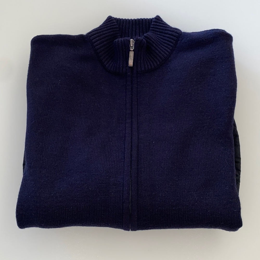 Saint James Dark Blue Zip-Up Cardigan Sweater for Men Size M - Picture 17 of 17